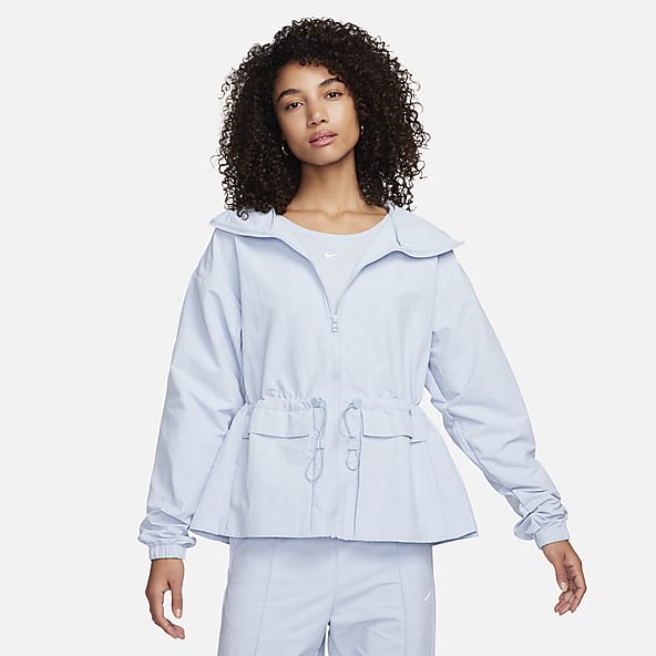 Womens Blue Hooded Jackets. Nike